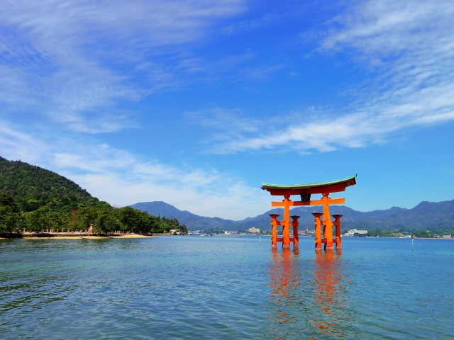 Miyajima Island torii floating gate